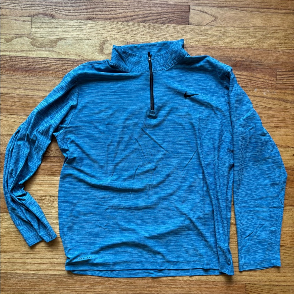 Nike Blue Quarter-Zip Top